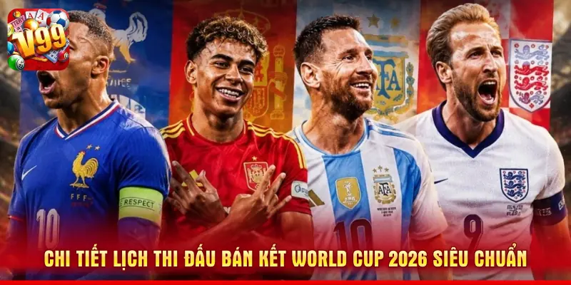 Lịch Thi Đấu Bán Kết World Cup 2026 - Cập Nhật Kèo V99 2 Chi tiết lịch thi đấu bán kết World Cup 2026 siêu chuẩn