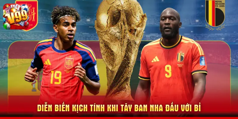 Diễn biến kịch tính khi Tây Ban Nha đấu với Bỉ